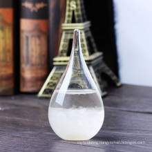 Factory Wholesale Small /Medium/Larger Size Weather Predictor Storm Glass Bottles Barometer with Wood Base